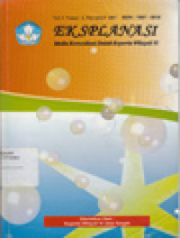 Image of Jurnal Eksplanasi,Vol 2 Nomor 4, November 2007
Media Komunikasi Ilmiah Kopertis Wilayah VI