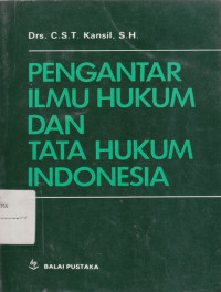 Image of Pengantar Ilmu Hukum dan Tata Hukum Indonesia