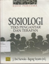 Image of Sosiologi : teks pengantar dan terapan