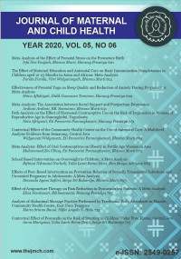 Image of Journal of Maternal and Child Health vol.5 no. 6 (2020)